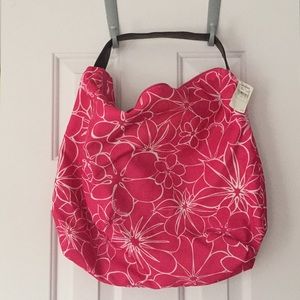 NEIMAN MARCUS Floral pink tropical Tote Bag